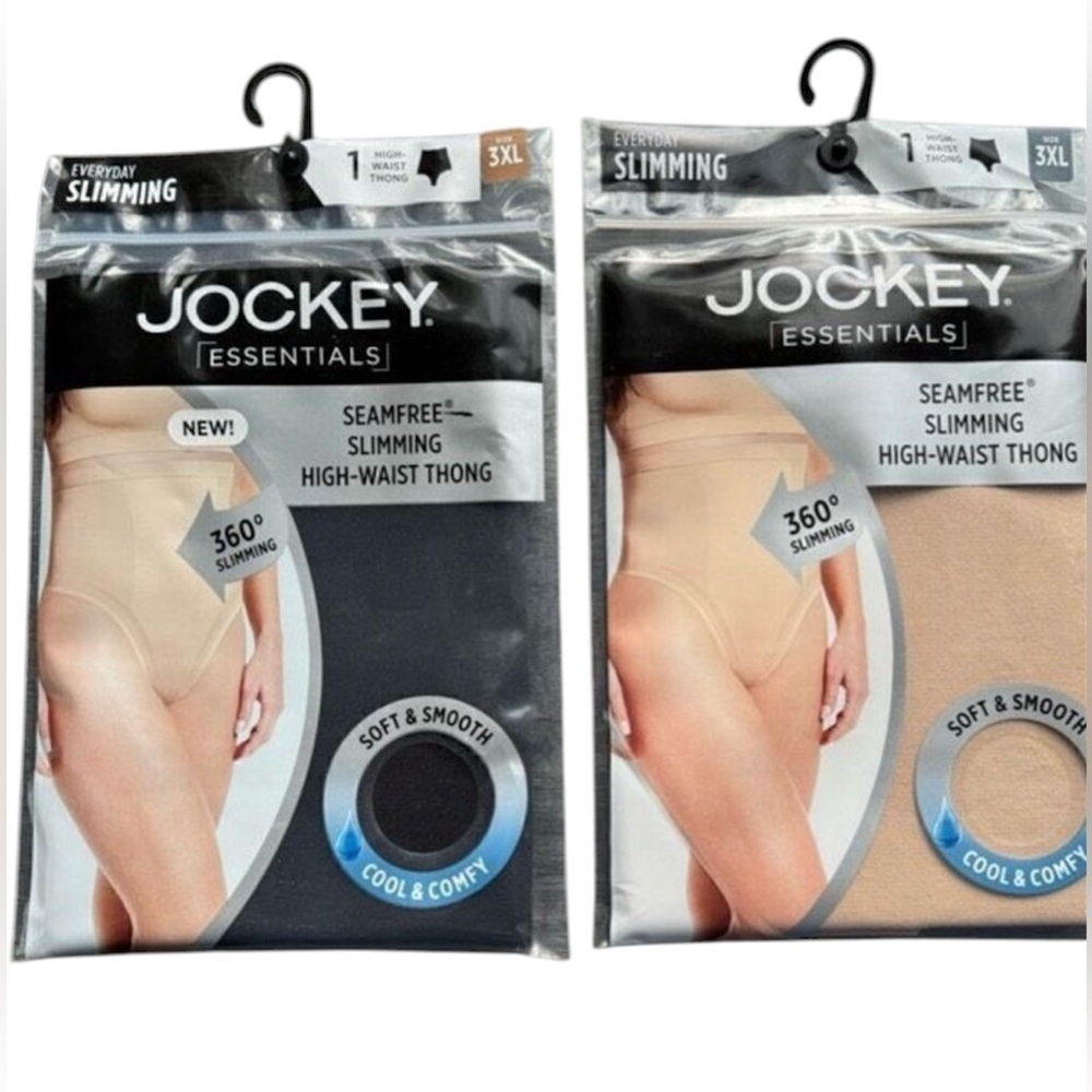 JOCKEY ESSENTIALS NWT women’s nude and black seam free slimming high waisted tho